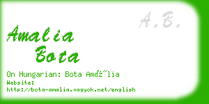 amalia bota business card